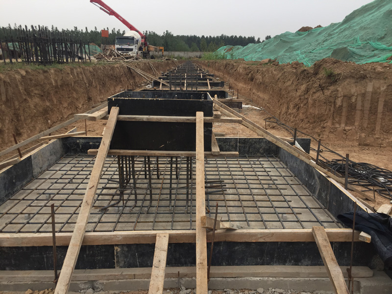 基礎施工 地腳螺栓在承臺內基礎固定